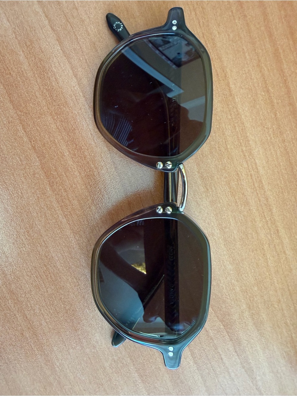Krewe Hexagon Frame Sunglasses with Amber Lenses - Picture 5 of 6